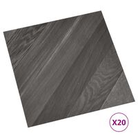 vidaXL Itsekiinnittyvä lattialankku 20 kpl PVC 1,86 m² harmaat raidat