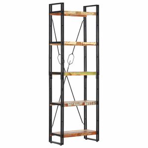 vidaXL Kirjahylly 5 tasoa 60x30x180 cm kierr&auml;tetty puu