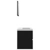 vidaXL Kylpyhuoneen kalustesarja musta lastulevy