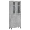 vidaXL Kaappi betoninharmaa 69,5x34x180 cm tekninen puu