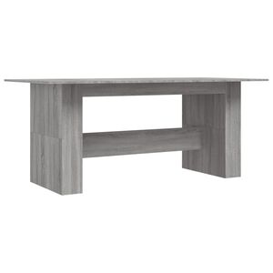 vidaXL Ruokap&ouml;yt&auml; harmaa Sonoma 180x90x76 cm tekninen puu