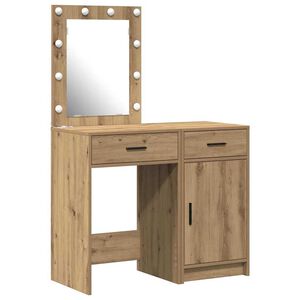 vidaXL Meikkip&ouml;yt&auml; 2 kpl Ruskea 50 x 41 x 135 cm Tekninen puu