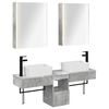 vidaXL Kylpyhuoneen kaappisetti 5 pcs Betoninharmaa 53 x 15,5 x 70 cm