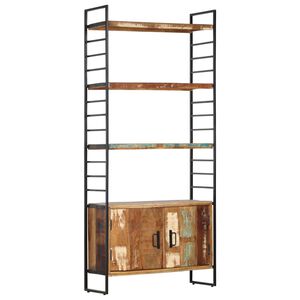 vidaXL Kirjahylly 4 tasoa 80x30x180 cm t&auml;ysi kierr&auml;tetty mangopuu