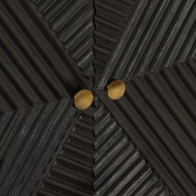 vidaXL Senkki musta 55x30x76 cm täysi mangopuu ja rauta
