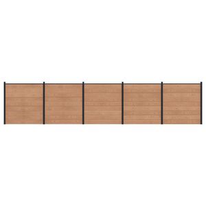 vidaXL Aidat Setti 5 pcs 872 x 186 cm WPC ja alumiini Ruskea