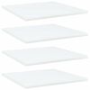 vidaXL Kirjahyllytasot 4 kpl valkoinen 40x40x1,5 cm tekninen puu