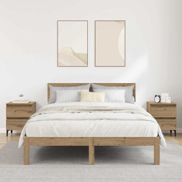 vidaXL Y&ouml;p&ouml;yt&auml;kaappi 2 pcs artesaani tammi 40 x 35 x 50 cm
