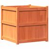 vidaXL Ulkokukkalaatikko vahanruskea 70x70x70 cm t&auml;ysi m&auml;nty