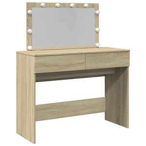 VidaXL Peilip&ouml;yt&auml; LED-valoilla Sonoma-tammi 100x40x120 cm