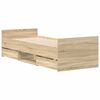 vidaXL Sängynrunko päädyillä Sonoma-tammi 100x200 cm