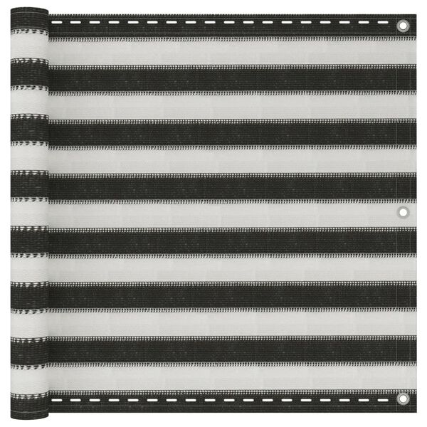 vidaXL Parvekkeen Suoja HDPE 90x400 cm Antrasiitti ja Valkoinen