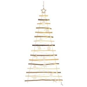 vidaXL Joulukuusi Luonnollinen 150 cm saarnipuinen massiivipuu