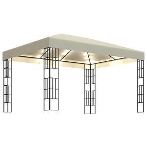 vidaXL Huvimaja LED-valonauhoilla 3x4 m kerma