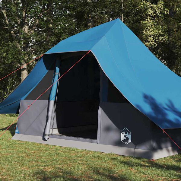 vidaXL Tipi-teltta katolla Sininen 364 x 281 x 257 cm taffeta