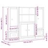 vidaXL Yläkaappi Musta tammi. 132 x 35.5 x 103.5 cm Tekninen puu