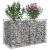 vidaXL Gabion Kohotettu Peti Hopea 100 x 50 x 60 cm Galvanoitu ter&auml;s