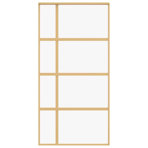 vidaXL Liukuovi kulta 102,5x205 cm kirkas ESG-lasi ja alumiini