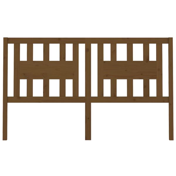 vidaXL Sängynpääty hunajanruskea 166x4x100 cm täysi mänty