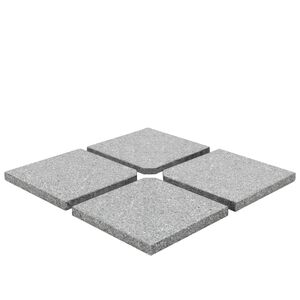 vidaXL P&auml;iv&auml;nvarjon aluspainot 4 kpl graniitti 100 kg neli&ouml; harmaa