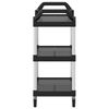vidaXL 3-tasoinen Vaunu musta 81x41x92 cm alumiini
