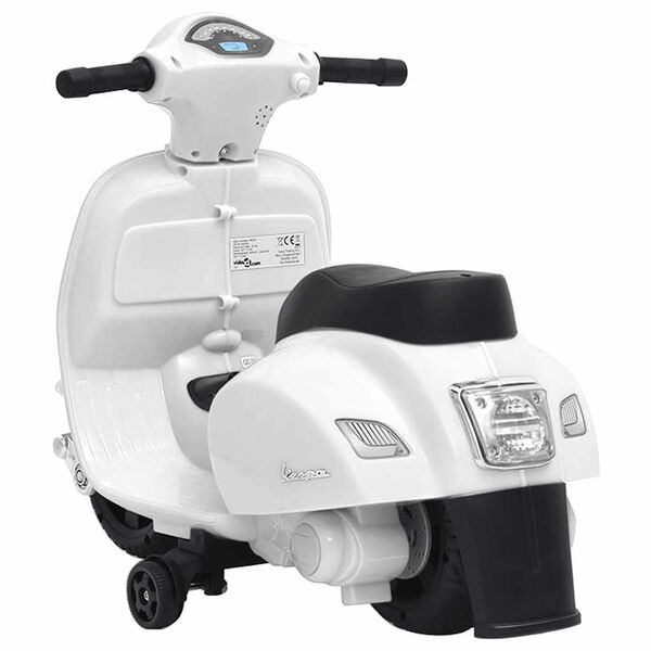 vidaXL S&auml;hk&ouml;toiminen lelumoottoripy&ouml;r&auml; Vespa GTS300 valkoinen
