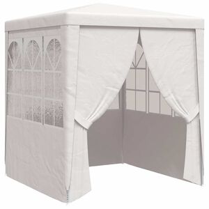 vidaXL Ammattilaisten juhlateltta sivuseinill&auml; 2x2m valkoinen 90g/m&sup2;