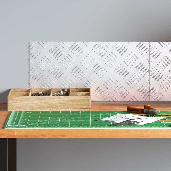 vidaXL Portaan askelma Suorakaide 2 pcs Hopea 40 x 20 cm Alumiini