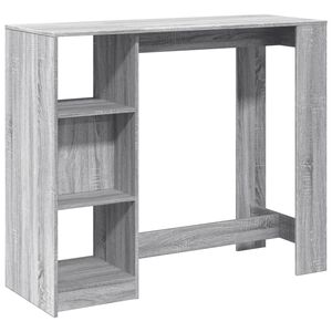 vidaXL Baarip&ouml;yt&auml;/hyllyt harmaa Sonoma 124x46x103,5 cm tekninen puu