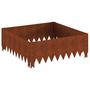 vidaXL Nurmireunus 60 x 60 x 20 cm Ter&auml;s Ruosteinen