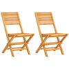 vidaXL Kokoontaitettavat tuolit 2 kpl 47x62x90 cm massiivipuu tiikki