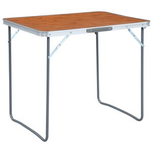 vidaXL Kokoontaitettava retkip&ouml;yt&auml; metallirungolla 80x60 cm