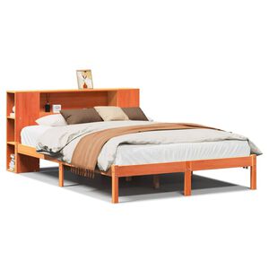 vidaXL S&auml;nky kirjahyllyll&auml; ei patjaa vahanrusk. 135x190 cm t&auml;ysi m&auml;nty