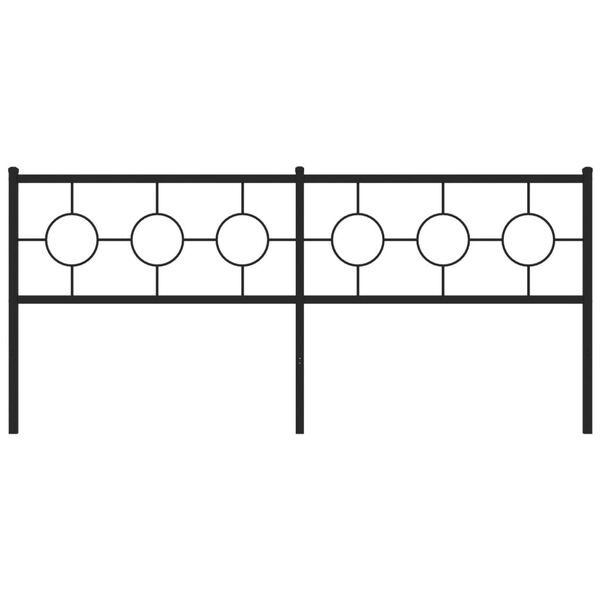 vidaXL Metallinen vaihtop&auml;&auml;ty musta 200 cm