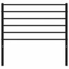 vidaXL Metallinen sängynpääty musta 90 cm
