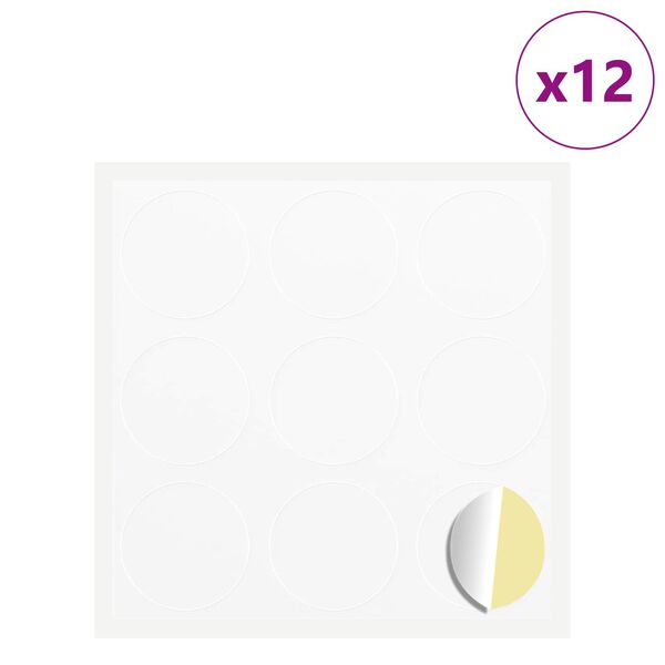 vidaXL Tarra 12 pcs Valkoinen &Oslash; 20 x 0,5 mm Paperi