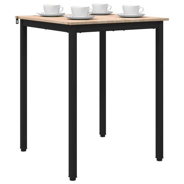 vidaXL Ruokapöytä Luonnollinen 80 x 80 x 75 cm Massiivinen mänty