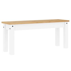 vidaXL Ruokapenkki Panama valkoinen 105x30x45 cm t&auml;ysi m&auml;nty