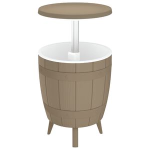 vidaXL 3-in-1 Kylm&auml;p&ouml;yt&auml; vaaleanruskea polypropeeni