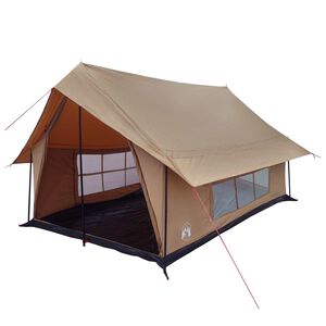vidaXL M&ouml;kki teltta Ruskea 340 x 246 x 210 cm Polypuuvilla