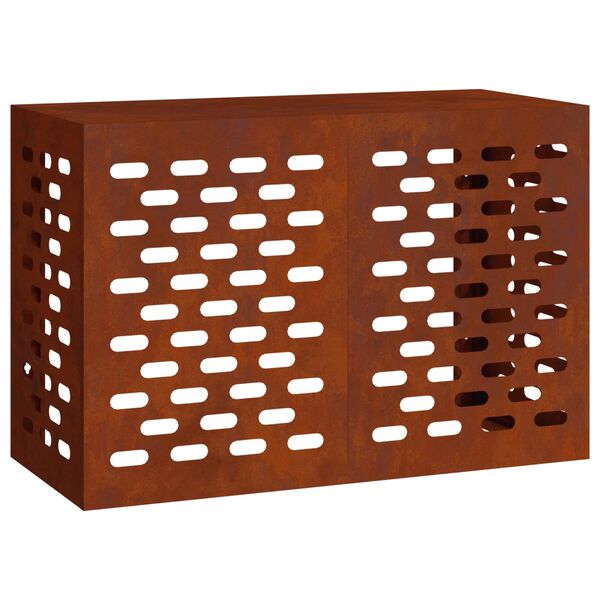 vidaXL Ilmastointilaitteen suoja Ruosteinen 90 x 40 x 60 cm