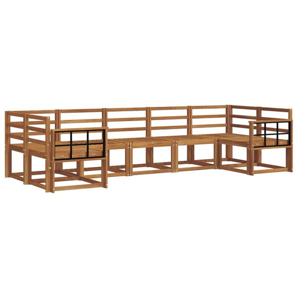 vidaXL Ulkosohvakokoelma 7 pcs Luonnollinen Tihe&auml; akasiapuu