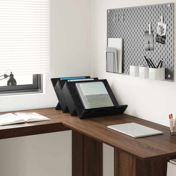 vidaXL Lehtiteline Musta tammi. 53 x 40 x 28.5 cm Tekninen puu