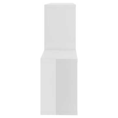 vidaXL Seinähylly korkeakiilto valkoinen 100x18x53 cm lastulevy