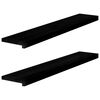 vidaXL ikkunalaudat 2 kpl ruskeanmusta 110x20x2 cm massiivipuutammea