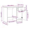 vidaXL Työpöytä vanha puu 100x50x76 cm tekninen puu