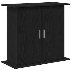 vidaXL Akvaarioteline musta tammi 81x36x73 cm tekopuu