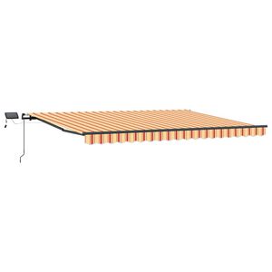 vidaXL Vedett&auml;v&auml; markiisi Keltainen ja oranssi 400 &times; 300 cm