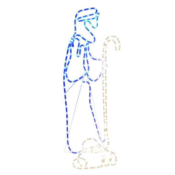 vidaXL Paimen ja lammas joulukoriste 168 LED-valoa 102,5x35 cm