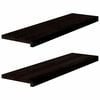 vidaXL Askelmat 2 kpl ruskeanmusta 90x30x2 cm t&auml;ysi tammi